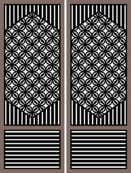 Geometric Pattern Design in Black and White vector