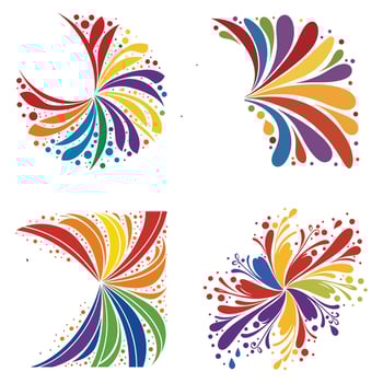 Color Burst Splash Pack. vector