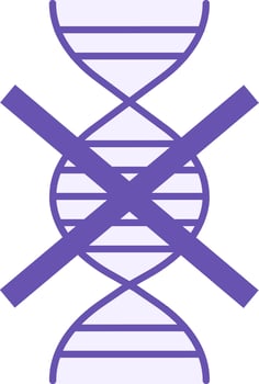 Colored GMO Free Icon. Illustration. Products Without the Use of Genetically Modified Organisms. DNA. Healthy Lifestyle. Nutrition Concept vector