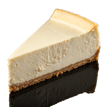 A creamy slice of cheesecake png