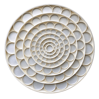 Abstract white circular layer design png