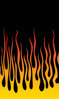 Dark wallpaper of fire flames vector
