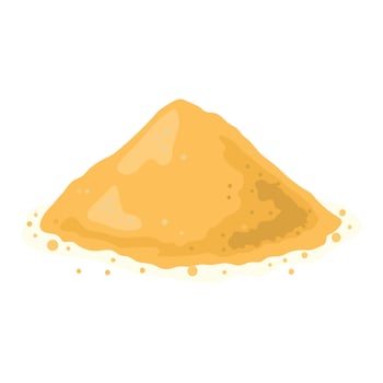 A Pile of Yellow Sand Isolated on White Background Sand Dune Graphic vector