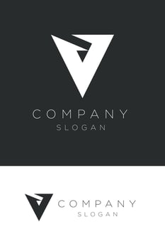 Minimal V letter logo template, New V logo, V branding logo. vector