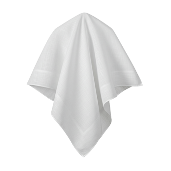 Elegant white tablecloth draping over a table png