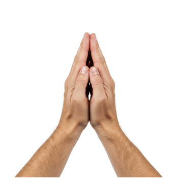 Hands Together in a Gesture of Prayer and Hope png