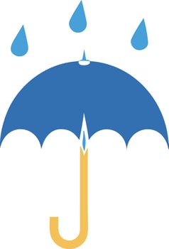 Dark Cloud Above an Umbrella with Electric Storm vector
