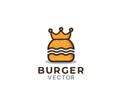 King burger logo art vector