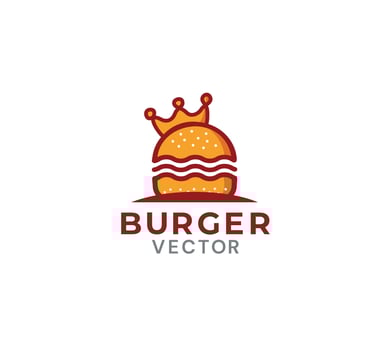 King burger logo vector