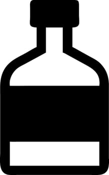 Artistic Glass Spirits Bottle with Bold Colors vector