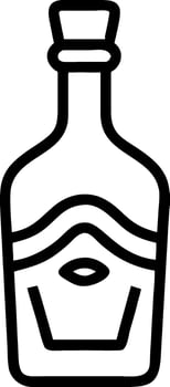 Vintage-Inspired Spirits Bottle with Retro Label vector