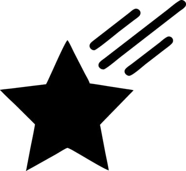 Golden Shooting Star with Radiant Light vector
