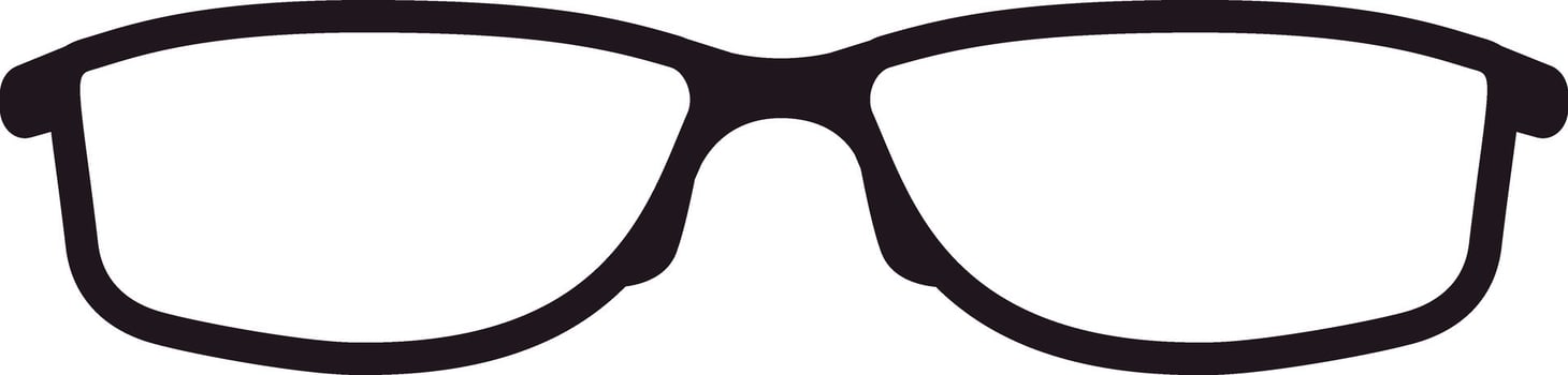Stylish black rimmed eyeglasses resting on a white background, embodying vision correction, enhancing personal style, and adding a touch of modern fashion to any look vector