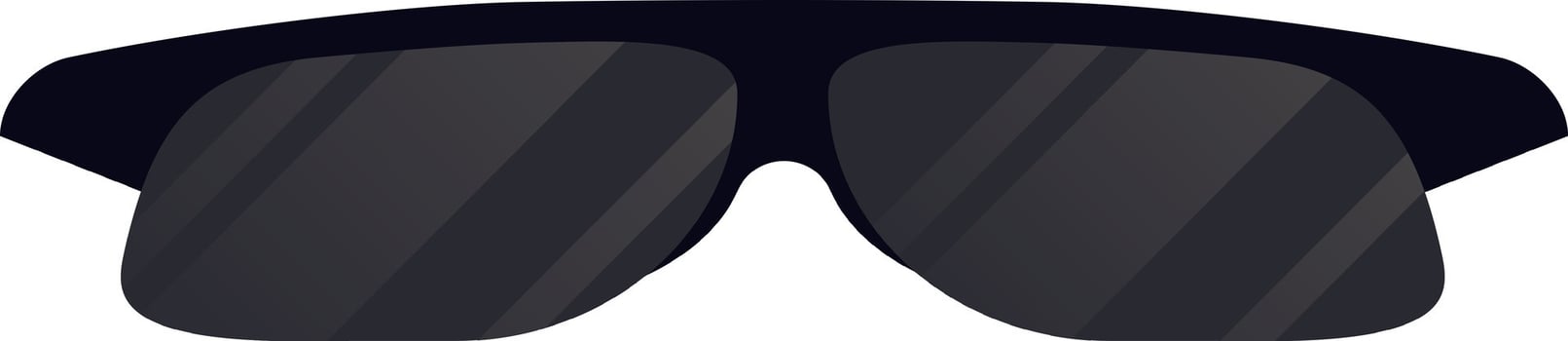 Stylish black sunglasses with dark lenses offer optimal protection from the sun's glare, ensuring clear vision and reducing eye strain on bright days vector