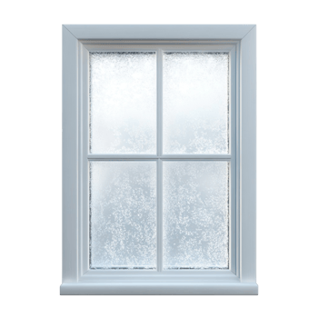 Minimalist Window Frame with Frosted Effect on transparent background png