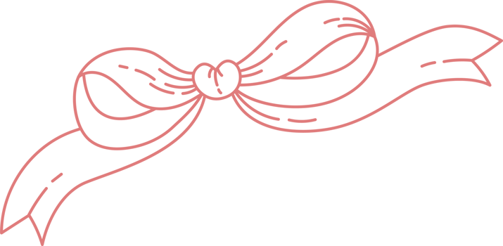 Outline Bow. Girly Vibe png