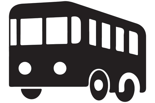 Side View Bus Silhouette Graphic Design for Websites vector