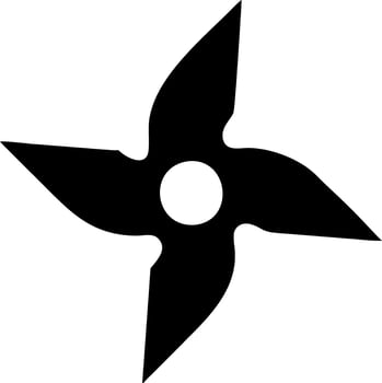 Innovative Throwing Star Design for Combat Training vector