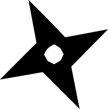 Stealthy and Sharp Ninja Star Concept vector