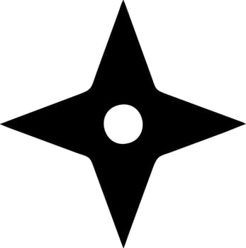 Precision-Crafted Throwing Star Design vector