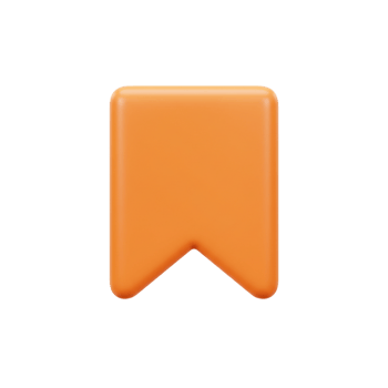 Simple Orange Bookmark Symbolizing Reading Habit png