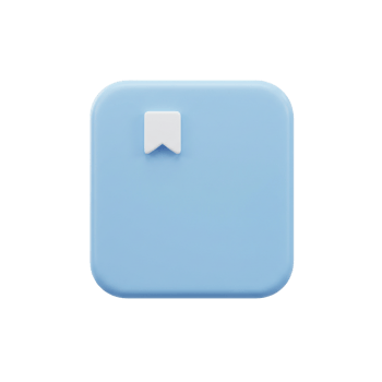 Blue Bookmark Icon for Reading and Organization png