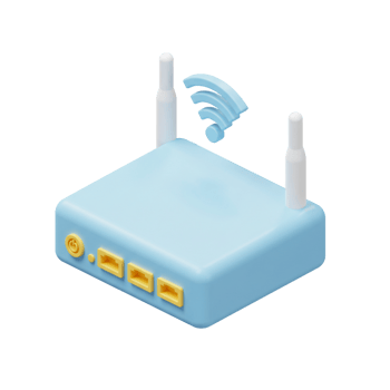 Router Icon with Signal Waves for Connectivity png