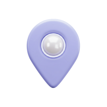 Icon representing location in geometric purple design png