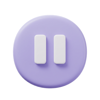 Minimalist Purple Pause Button Illustration Design png