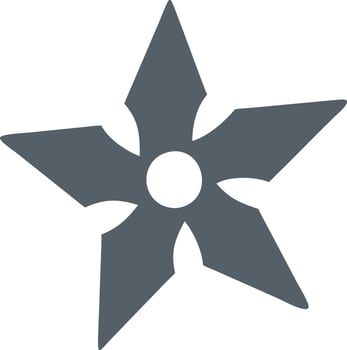 Sleek and Modern Ninja Throwing Star Concept vector