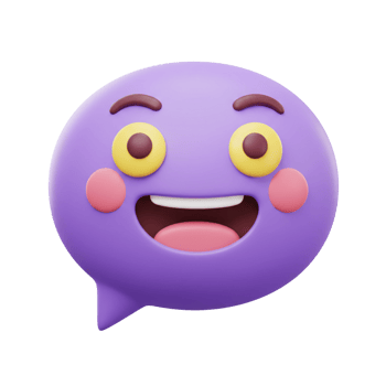 Cheerful Face Inside a Chat Bubble png