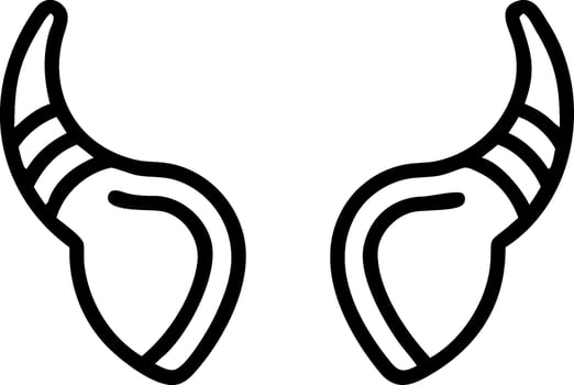 Hand-Drawn Horns Sketch vector