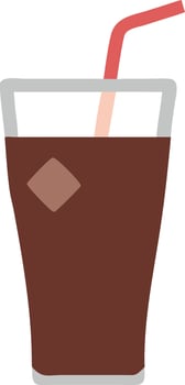 Classic Glass of Cola Illustration vector