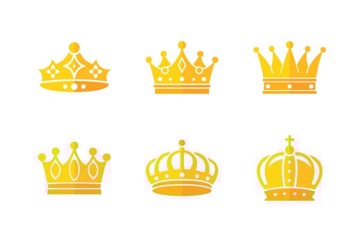Golden Crown Icon Design vector