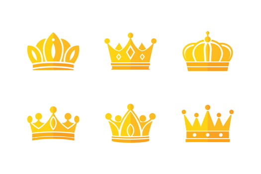 Golden Crown Icon Illustration Royal Design Symbol vector