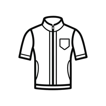 Creative Zippered Moto Shirt Outline Design vector