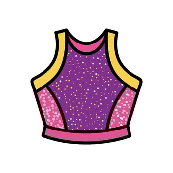 Trendy Glittered Party Top Illustration vector