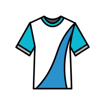 Trendy High Fashion Asymmetrical Tee Illustration vector