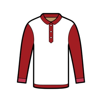 Unique Long Sleeve Henley Shirt Art vector