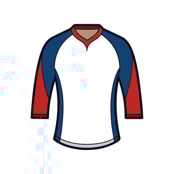 Unique 34 Sleeve Baseball Tee Outline vector