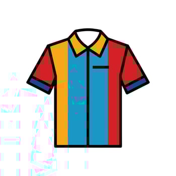 Trendy Bold Colorblocked TShirt Illustration vector