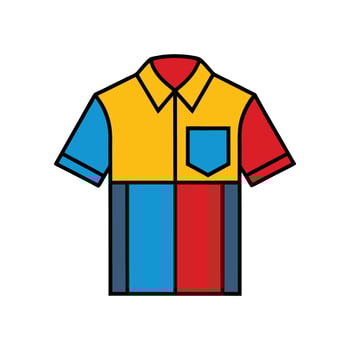Creative Bold Colorblocked Shirt Artwork vector