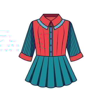 Unique Elegant Pleated TShirt Artwork vector