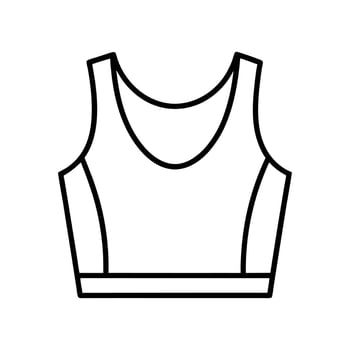Stylish Outline of Y2K Aesthetic Crop Top vector