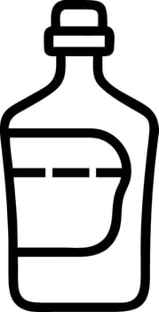Minimalist Bottle Silhouette Art vector