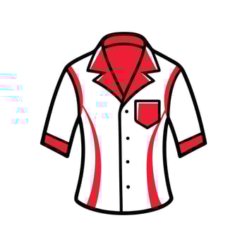 Unique Bold Outline of Satin Party Shirt Art vector