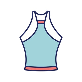 Chic Sleeveless Halter Blouse Bold Outline Design vector