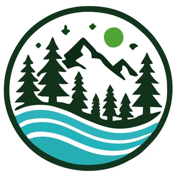 Minimalist Mountain Logo. Nature and Adventure Symbol vector