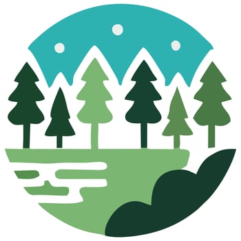 Tropical Rainforest Eco Logo. For Nature Conservation Symbol vector
