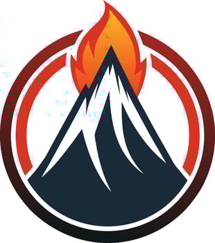 Volcano logo design vector